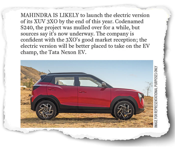 Mahindra XUV 3XO EV production to start by November this year